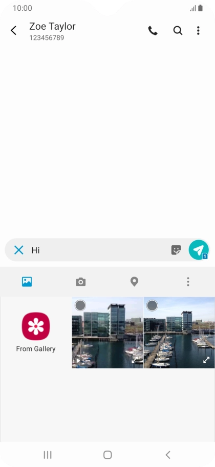 Press the picture icon.