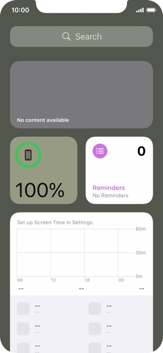Slide your finger upwards on the screen.