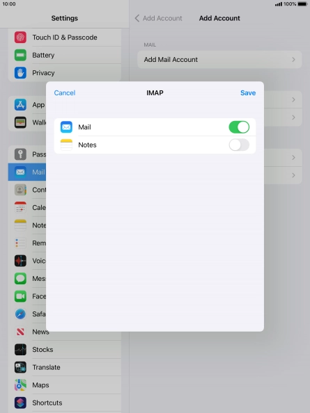 Press Save. Your email account has now been set up. To select more settings for incoming and outgoing server, proceed with the following steps.