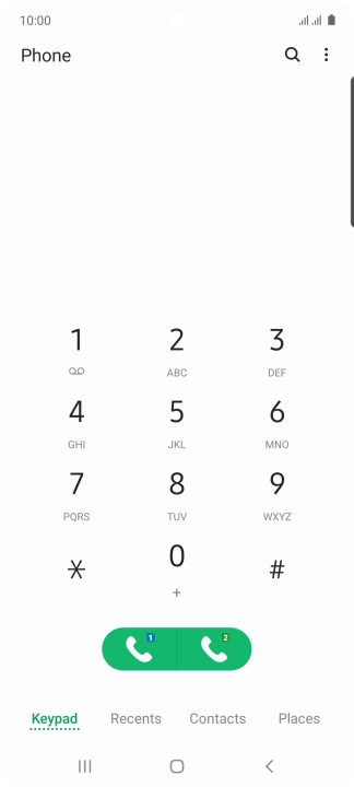 Press the menu icon.