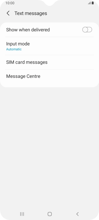 Press Message Centre.