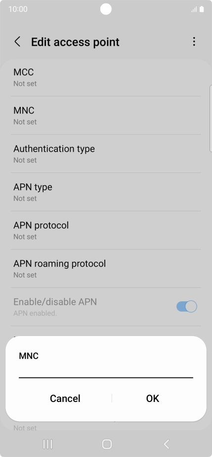 Key in 03 and press OK.