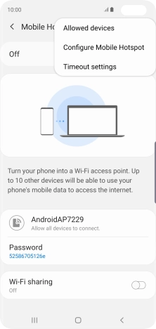 Press Configure Mobile Hotspot.