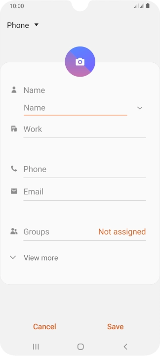 Press the address book drop down list.