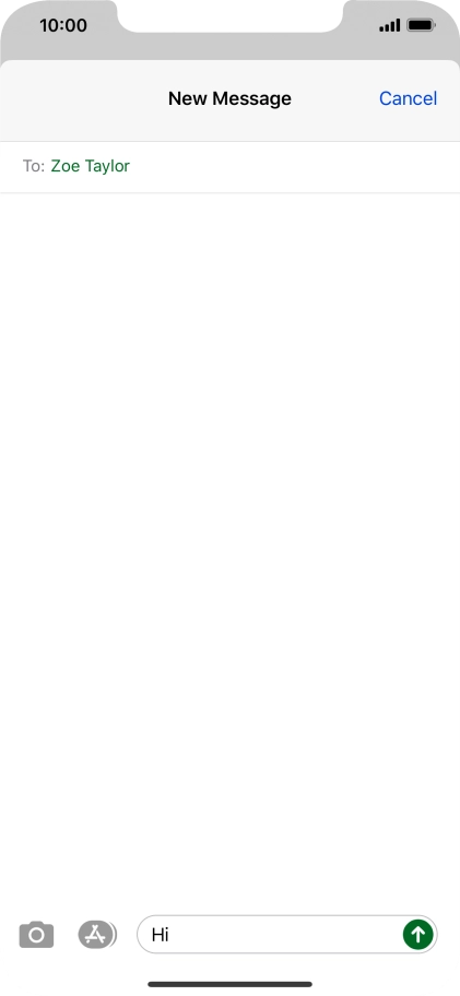 Press the send icon.