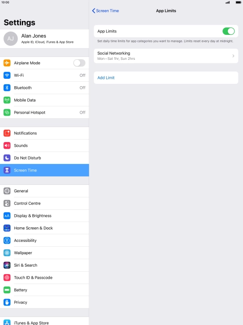 Press the required category.