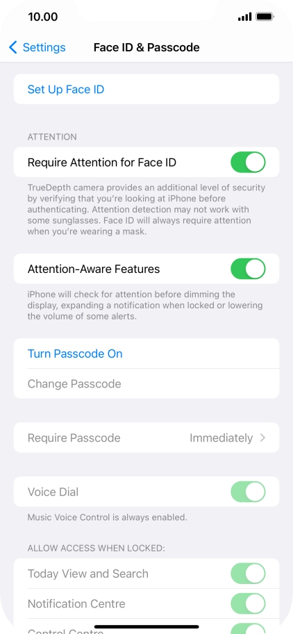 Press Set Up Face ID.