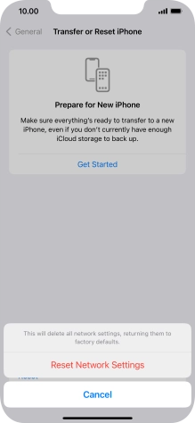 Press Reset Network Settings.