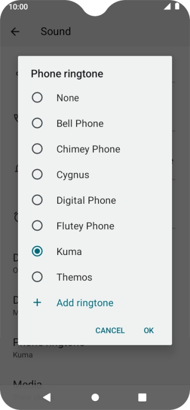 Press the required ring tones to hear them.
