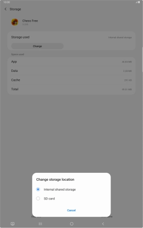Press the name of the memory card.