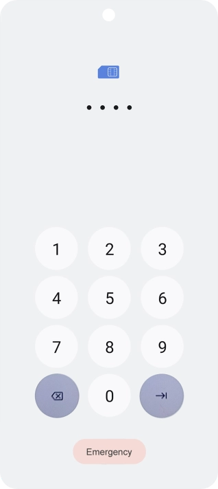 If you're asked to key in your PIN, do so and press arrow right.