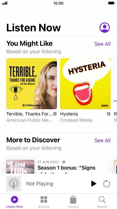 Press the Home key to return to the home screen.