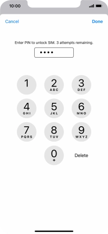 Key in your PIN and press Done.