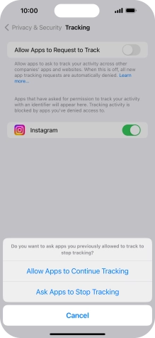 If you turn off the function, press the required setting.