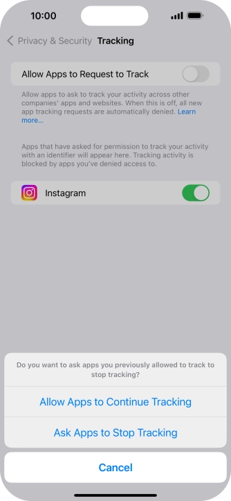 If you turn off the function, press the required setting.