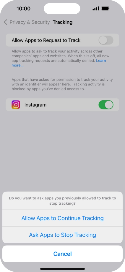 If you turn off the function, press the required setting.