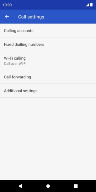 Press Call forwarding.