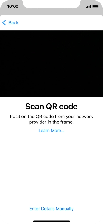 Place the QR code you've received inside the phone camera frame to scan the code.