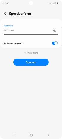 Key in the password for the Wi-Fi network and press Connect.