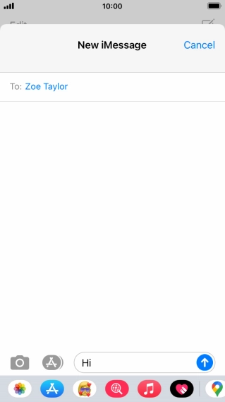 Press the send icon.