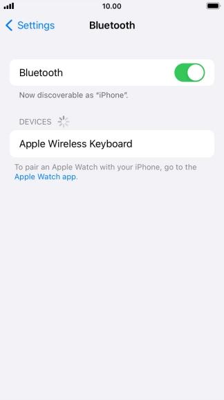 Press the required Bluetooth device and follow the instructions on the screen to pair the device with your phone.