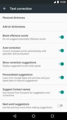 Press the indicator next to 