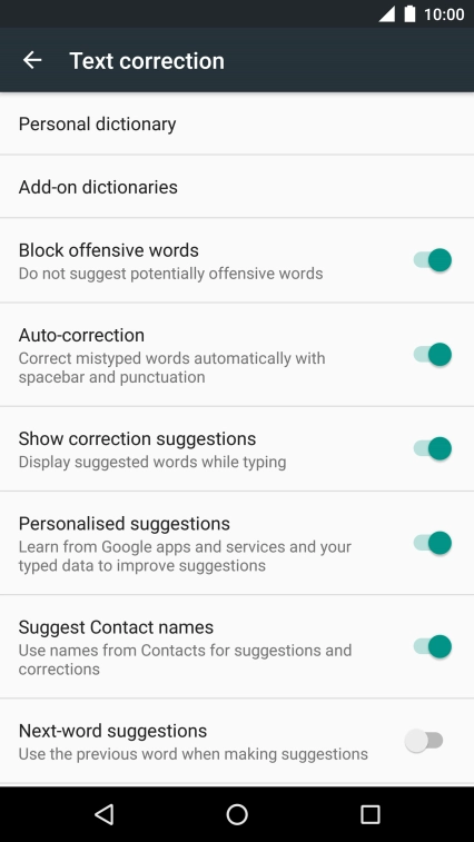 Press the indicator next to 
