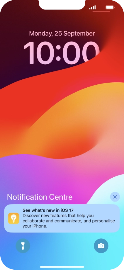 Press the required notification and follow the instructions on the screen to use the selected function.