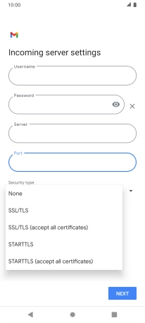 Press SSL/TLS.