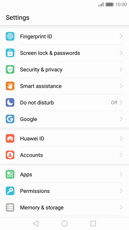 Press Security & privacy.