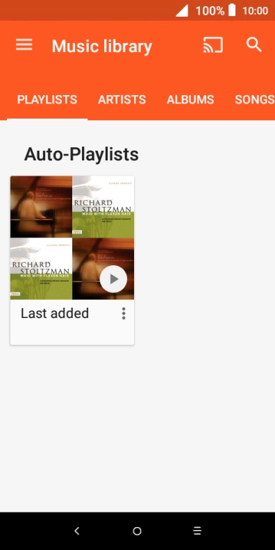 Press the required category and go to the required audio file.