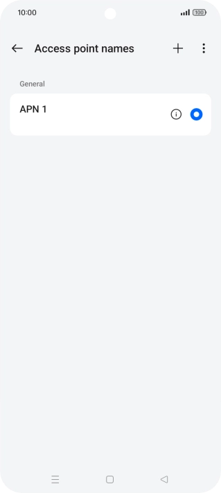 Press the new data connection icon.