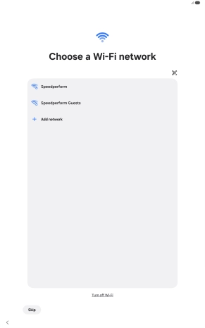 Press the required Wi-Fi network.