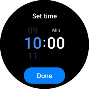 Slide your finger up or down on the screen to set the required time.