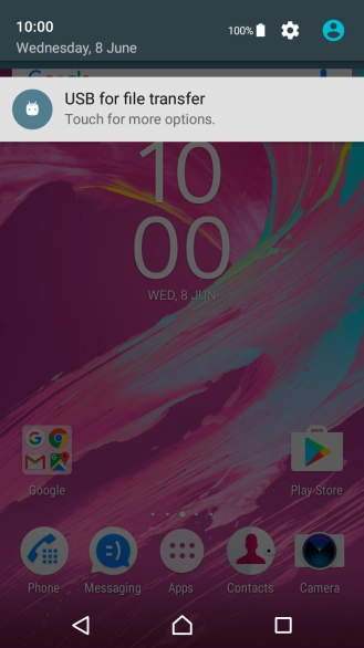 Press the connections icon.