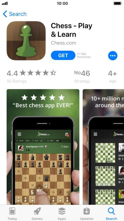 Press GET and follow the instructions on the screen to install the app.