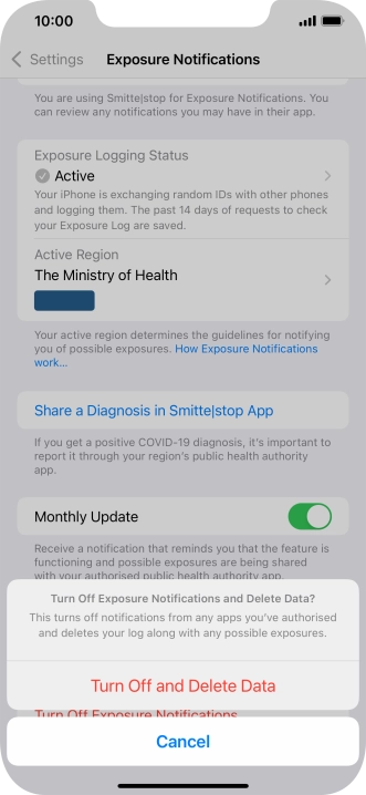 Press Turn Off and Delete Data.