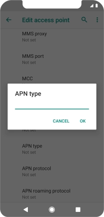 Key in mms and press OK.
