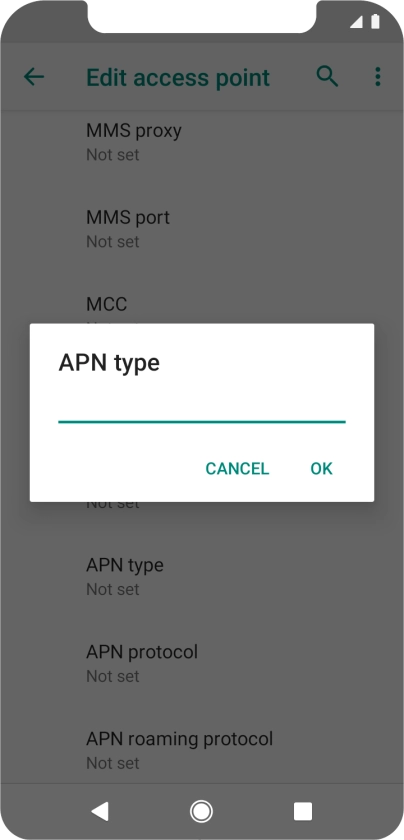 Key in mms and press OK.