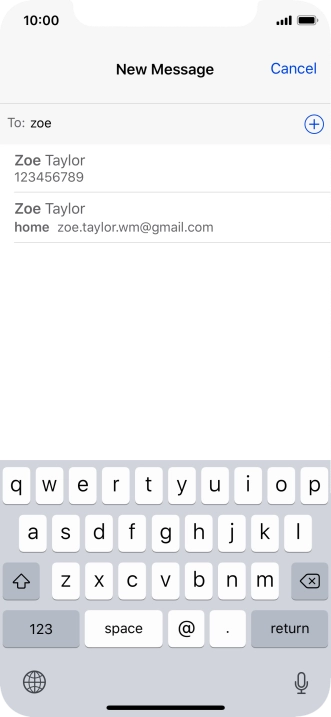 Press the required contact.