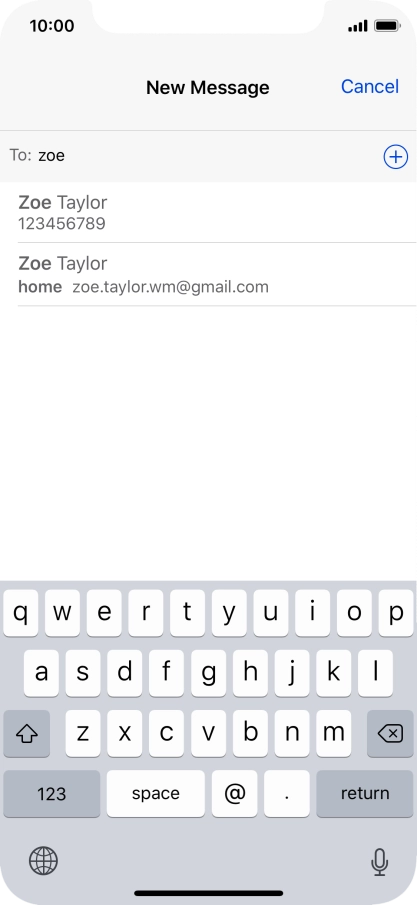 Press the required contact.