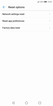 Press Factory data reset.
