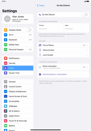Press People and follow the instructions on the screen to select which contacts you would like to receive calls and notifications from when Do Not Disturb is turned on.