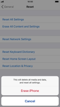 Press Erase iPhone.