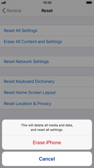 Press Erase iPhone.