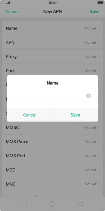 Key in Vodafone MMS and press Save.