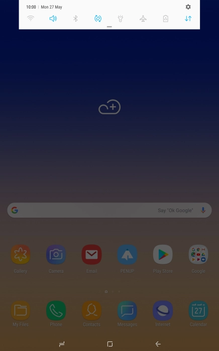Press the settings icon.