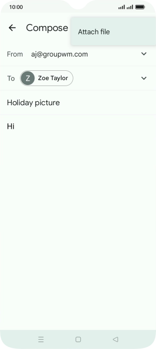 Press Attach file and go to the required folder.