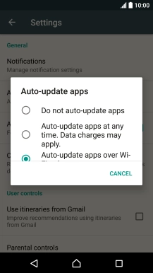 Press Do not auto-update apps to turn off the function.