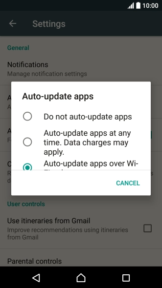 Press Do not auto-update apps to turn off the function.